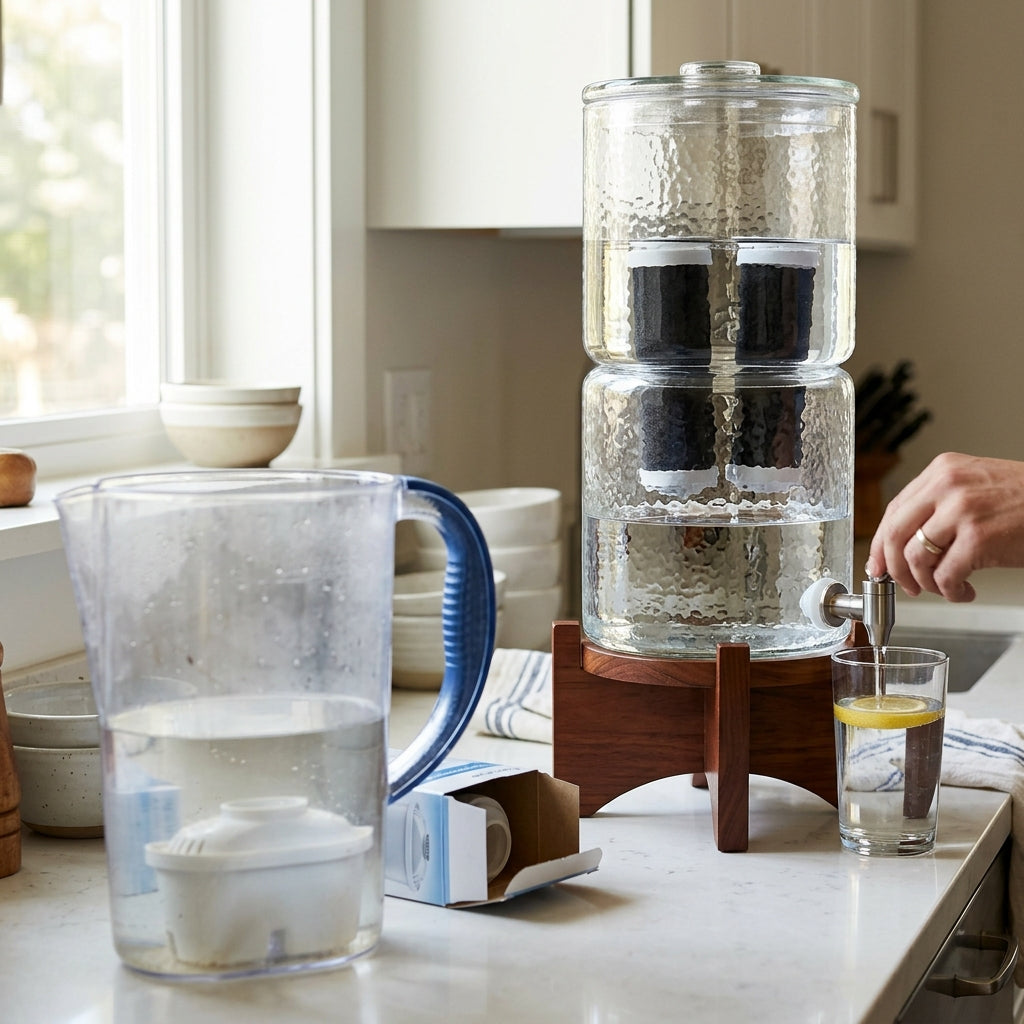 All-Glass Water Filters vs Plastic Pitchers: Why Our Gravity System Wins