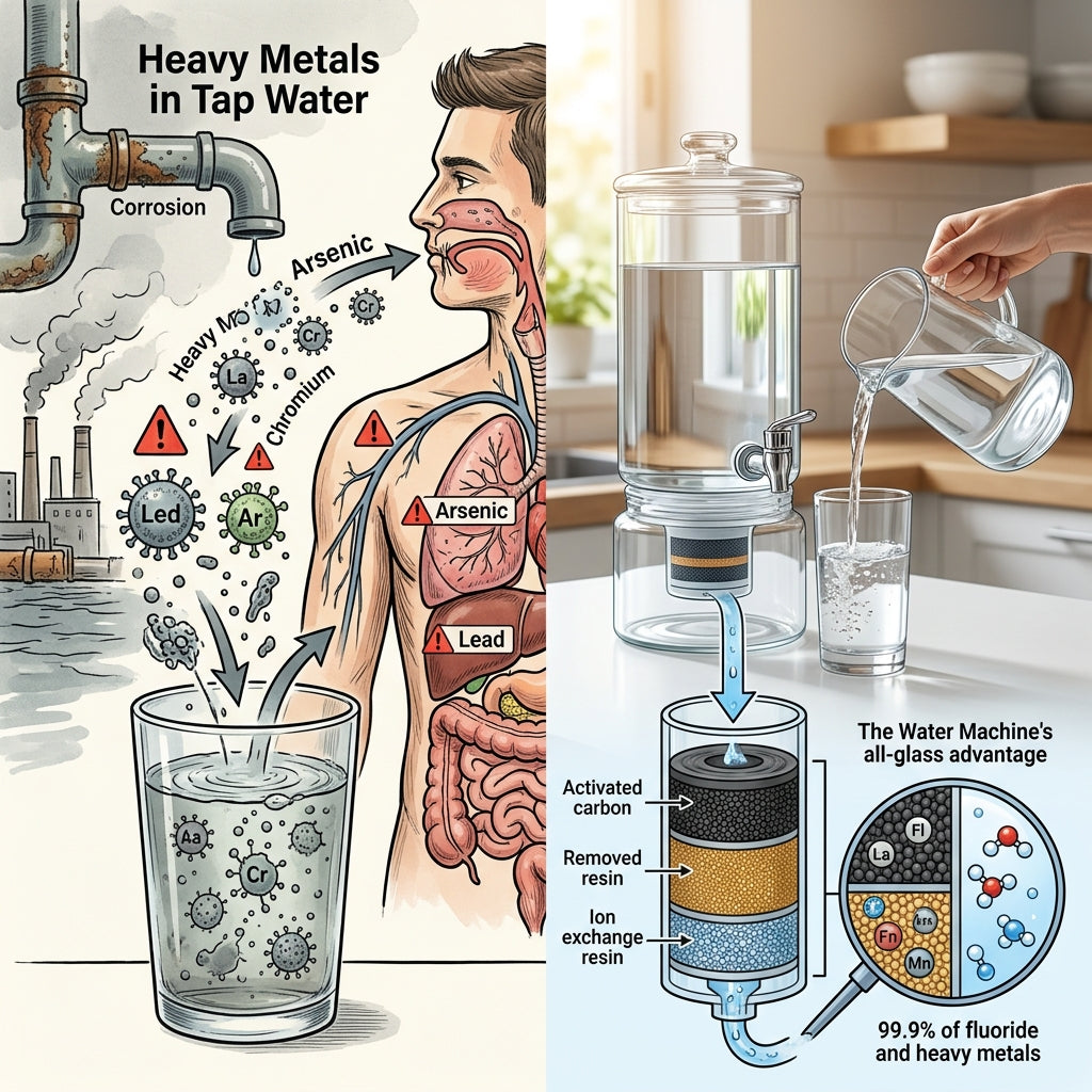 The Water Machine vs ZeroWater: Why Glass Filtration Beats Plastic for Heavy Metals
